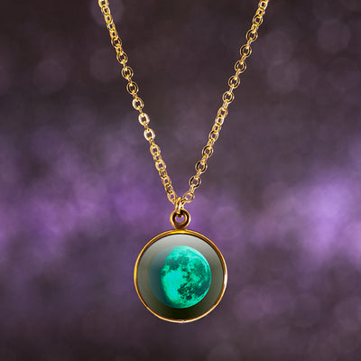 Waning Gibbous II Gilded Luna Necklace