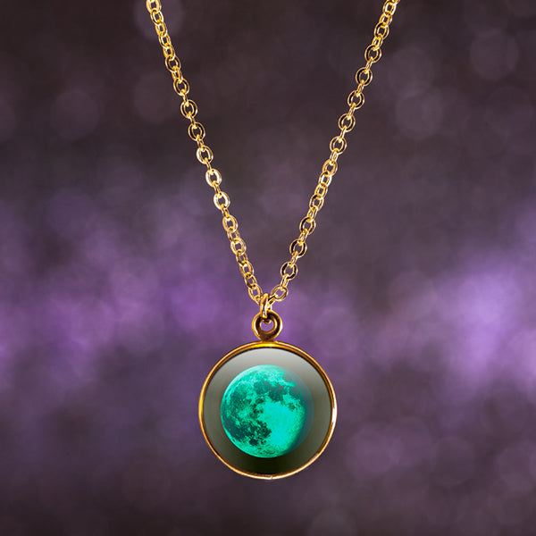 Waning Gibbous I Gilded Luna Necklace