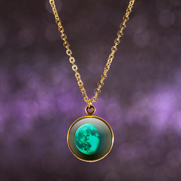 Waning Gibbous II Gilded Luna Necklace