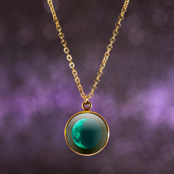 Waning Crescent I Gilded Luna Necklace