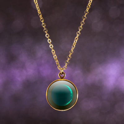 Waning Crescent III Gilded Luna Necklace