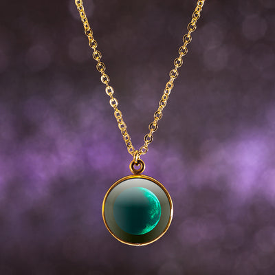 Waning Crescent II Gilded Luna Necklace