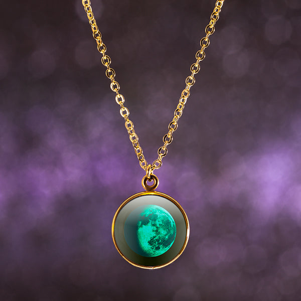 Waning Gibbous III Gilded Luna Necklace