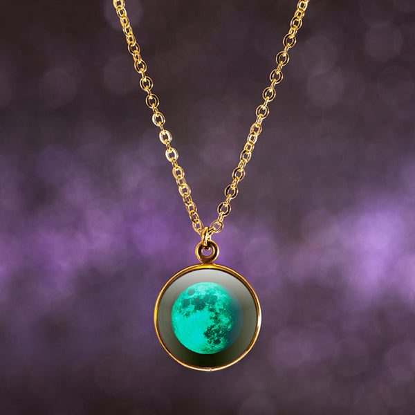Waxing Gibbous III Gilded Luna Necklace