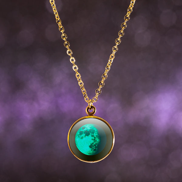 Waxing Gibbous II Gilded Luna Necklace
