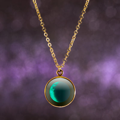 Waxing Crescent II Gilded Luna Necklace