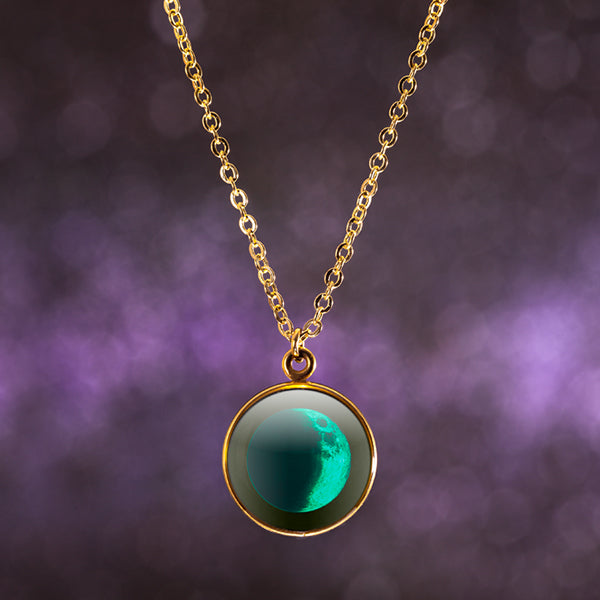 Waxing Crescent III Gilded Luna Necklace