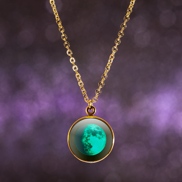 Waxing Gibbous II Gilded Luna Necklace