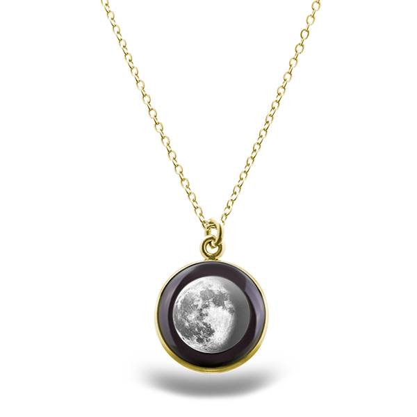 Waning Gibbous II Gilded Luna Necklace