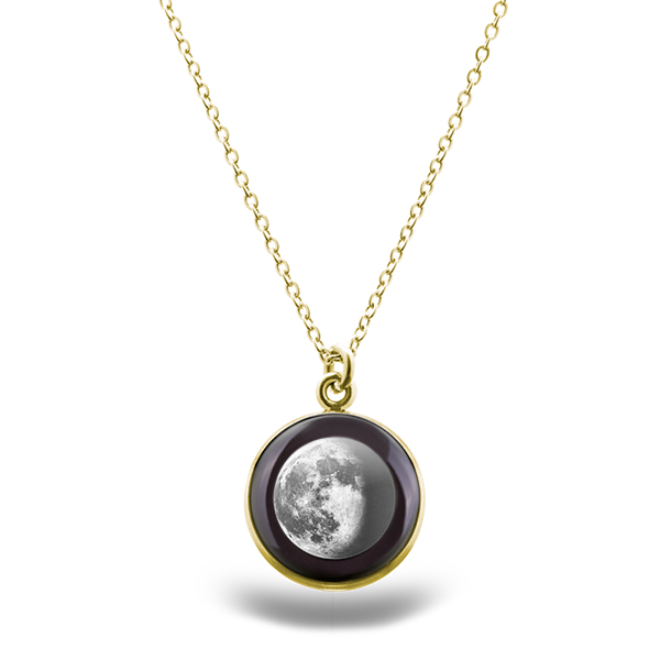 Waning Gibbous III Gilded Luna Necklace