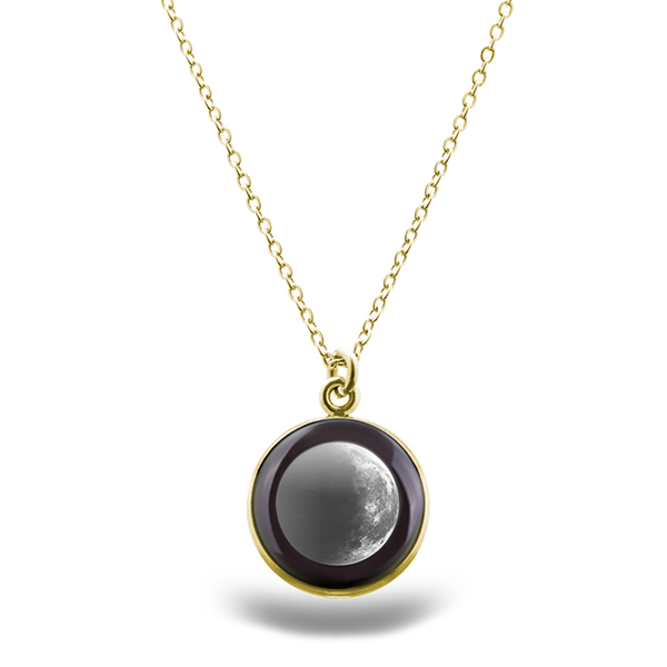 Waning Crescent I Gilded Luna Necklace