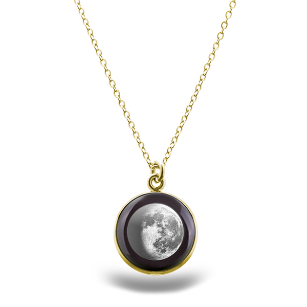 Waning Gibbous III Gilded Luna Necklace