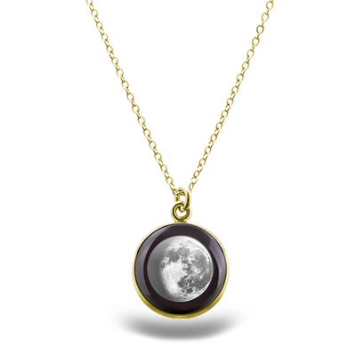 Waning Gibbous II Gilded Luna Necklace