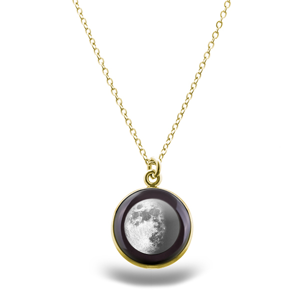 Waxing Gibbous I Gilded Luna Necklace
