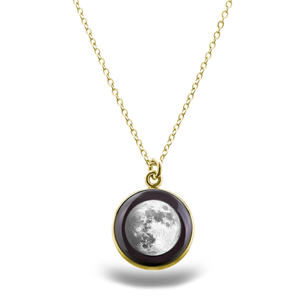 Waxing Gibbous III Gilded Luna Necklace