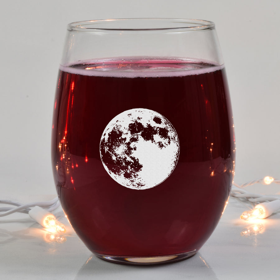 Full Moon Wine Glass