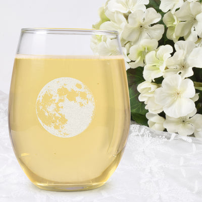 Moon Phase Wine Glass