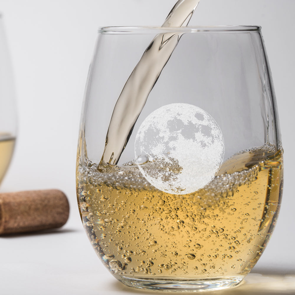 Full Moon Wine Glass