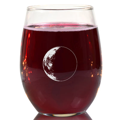 Waning Crescent I Wine Glass