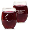 Waning Crescent II Wine Glass