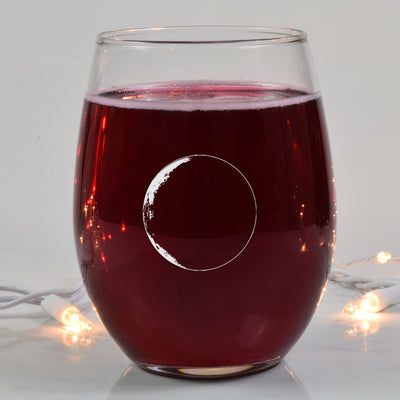 Waning Crescent III Wine Glass