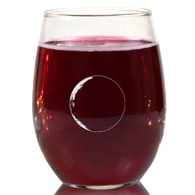Waning Crescent III Wine Glass