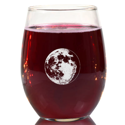 Waning Gibbous I Wine Glass