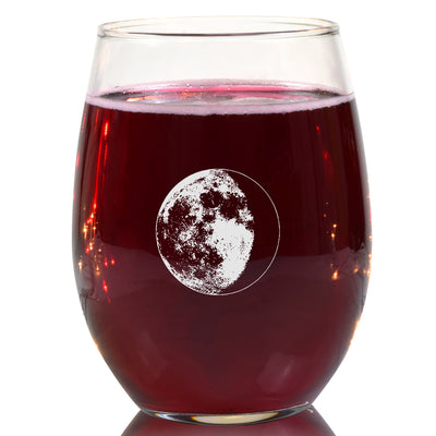 Waning Gibbous II Wine Glass