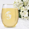 Waning Gibbous III Wine Glass