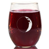 Waxing Crescent III Wine Glass