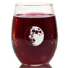 Waxing Gibbous II Wine Glass