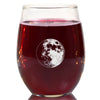 Waxing Gibbous III Wine Glass