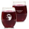 Waxing Gibbous III Wine Glass