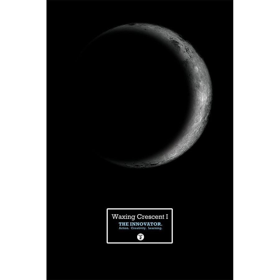 Waxing Crescent I 12" x 18" Moon Phase Art