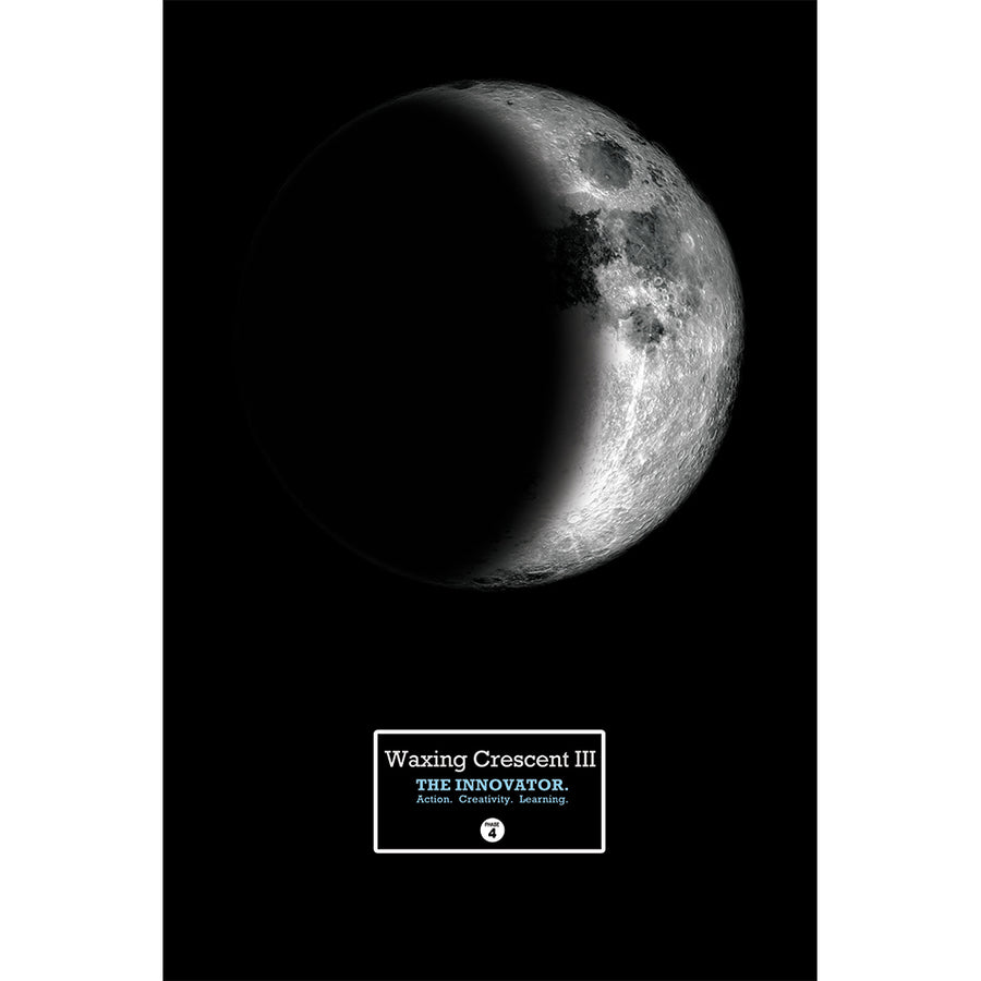 Waxing Crescent III 12" x 18" Moon Phase Art