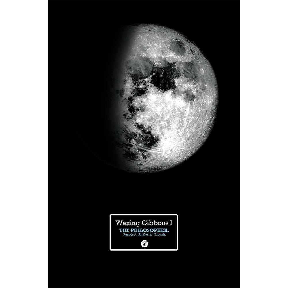 Waxing Gibbous I 12" x 18" Moon Phase Art