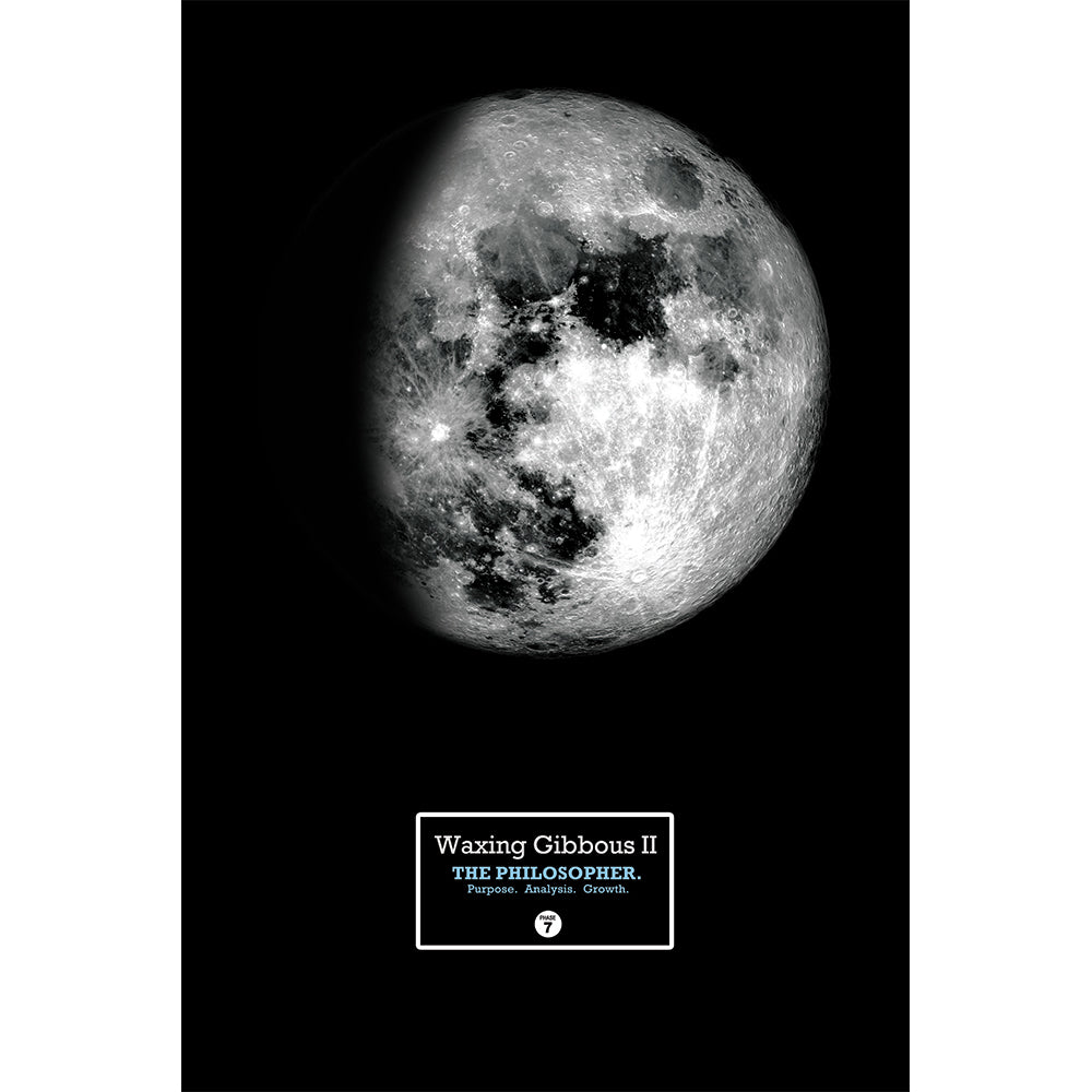 Waxing Gibbous II 12" x 18" Moon Phase Art