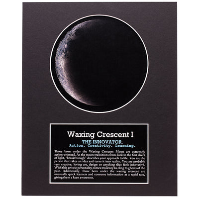 Waxing Crescent I Moon Art