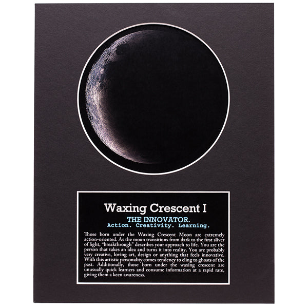 Waxing Crescent I Moon Art